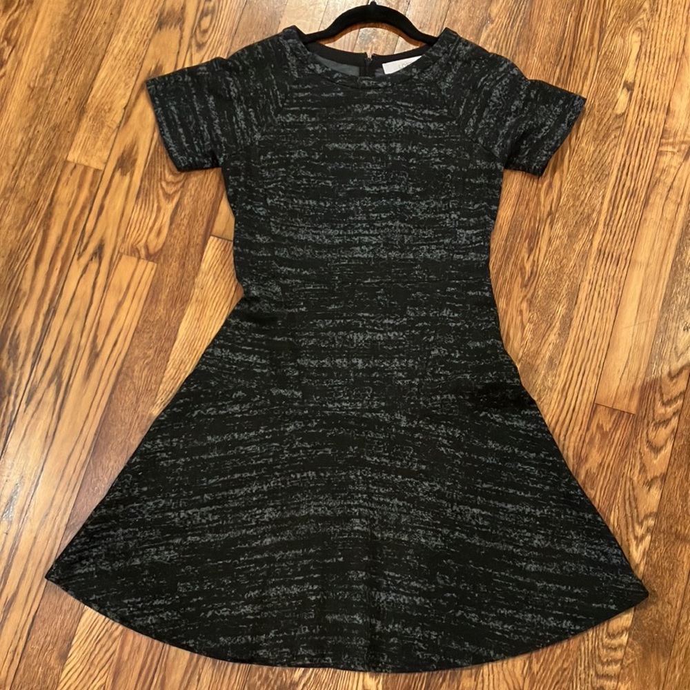 Loft black and grey ponte knit Dress